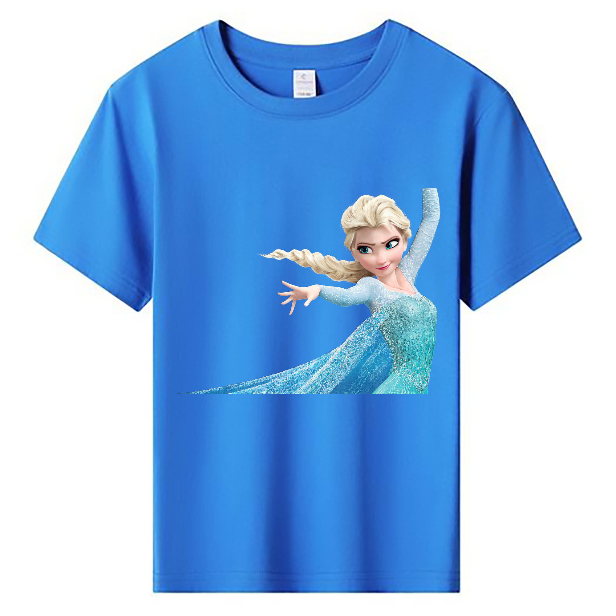 （画像用） アナと雪の女王 アンナ エルサ Frozen Anna Elsa 綿100％キッズTシャツ（フロントプリント）